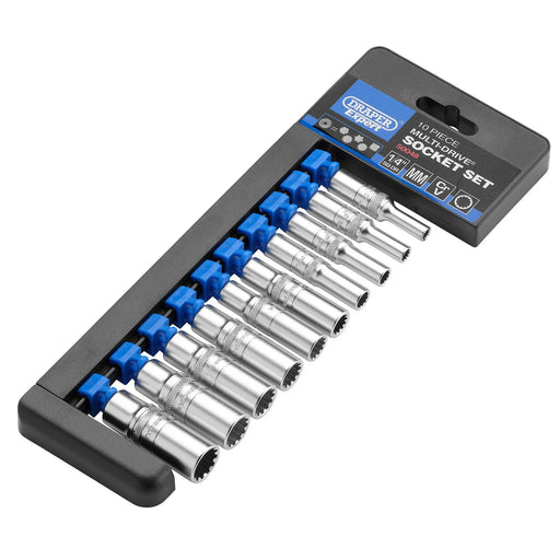 Draper Expert Multi-Drive® Deep Socket Set 1/4" Sq. Dr. (10 Piece)