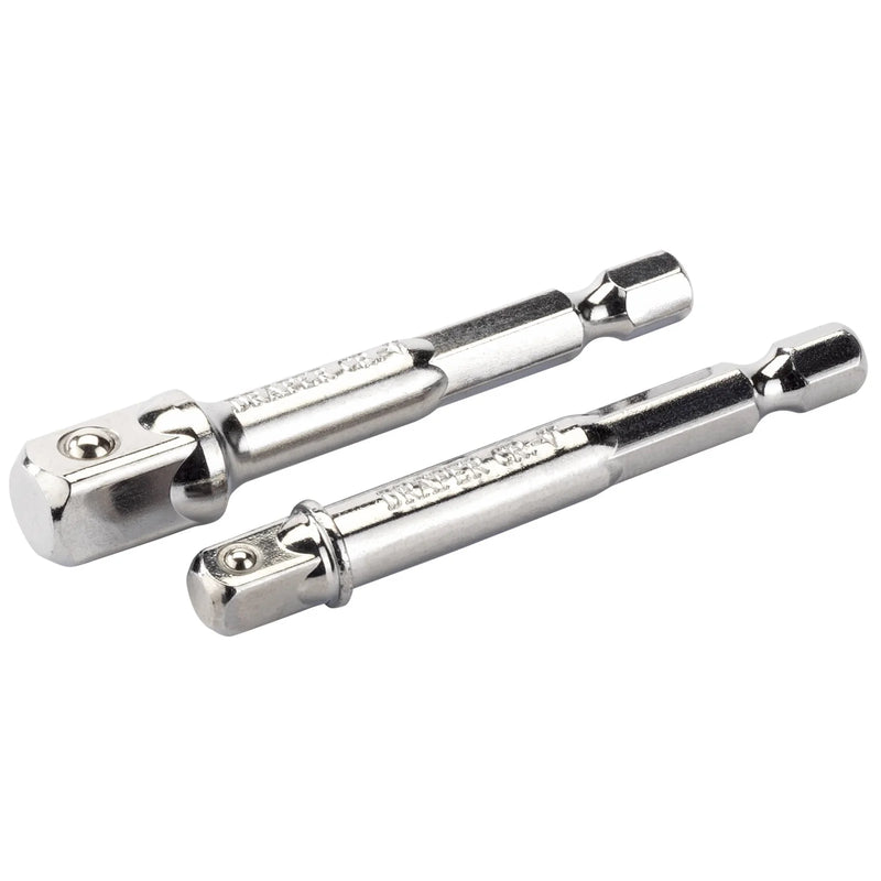 Draper 1/4" Hex Socket Drive Adaptor Set, 1 x 1/4" & 1 x 3/8"