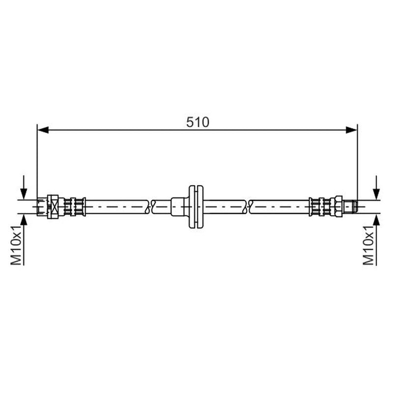 Bosch Brake Hydraulic Hose Line Front 1 987 476 056