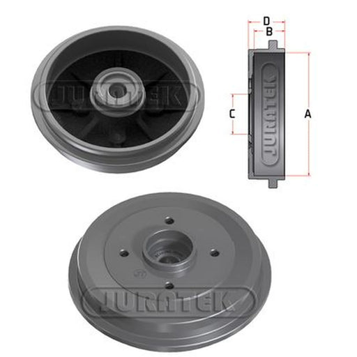 Juratek Brake Drum Assembly Rear JDR005C
