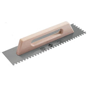 RUBI TILING TOOLS Notched Steel Trowel Wooden Handle 19in - 75962