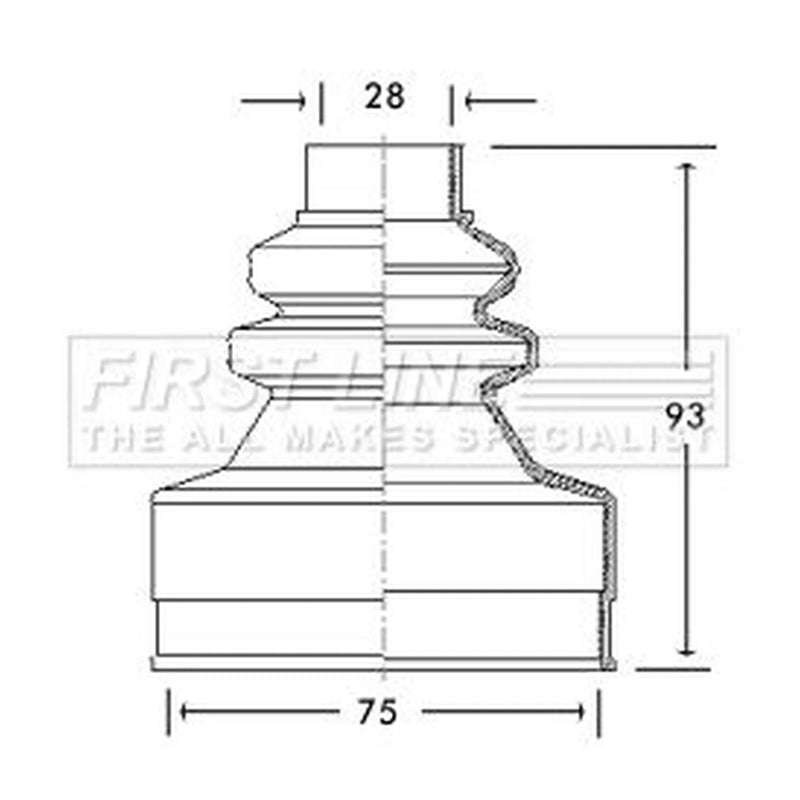 First Line Drive Shaft Bellow Kit Front Left FCB2738