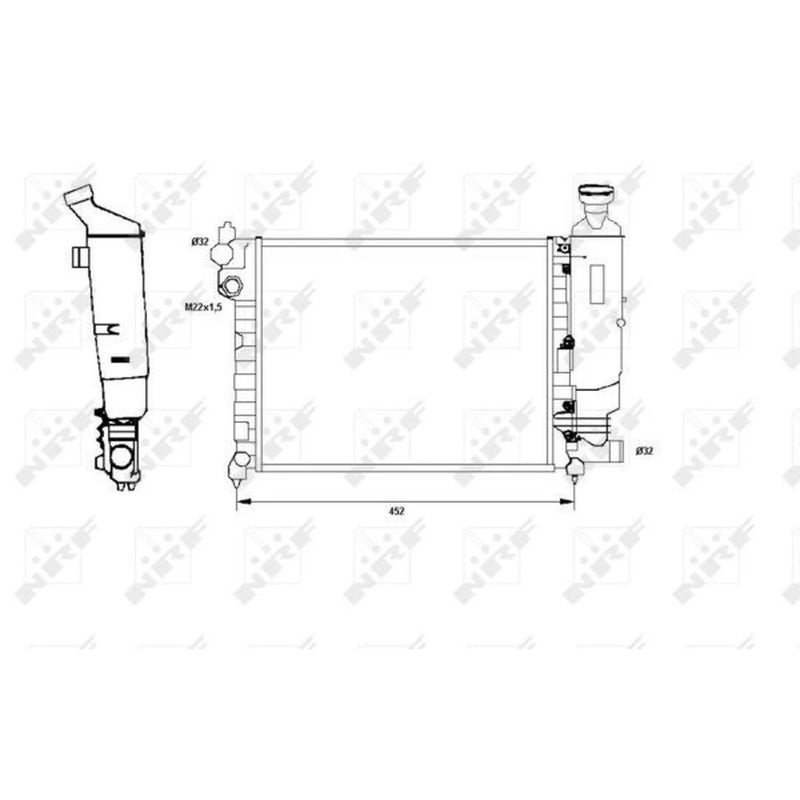 NRF Engine Radiator 58807