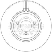 Borg & Beck 2 x Vented Front Brake Discs BBD7005S