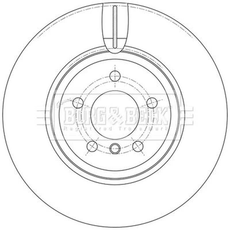 Borg & Beck 2 x Vented Front Brake Discs BBD7005S
