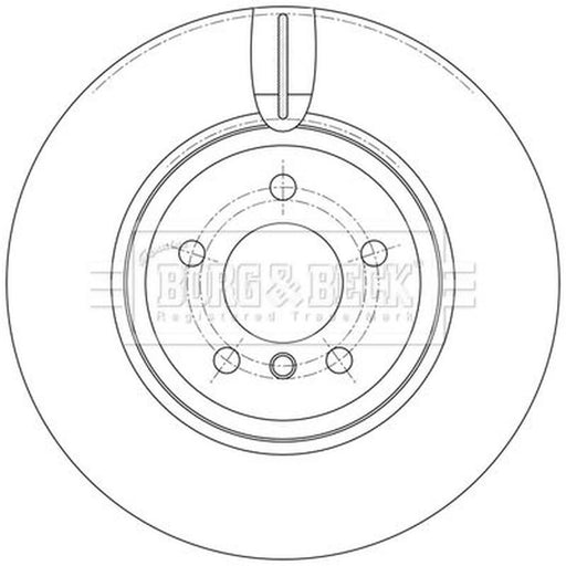 Borg & Beck 2 x Vented Front Brake Discs BBD7005S
