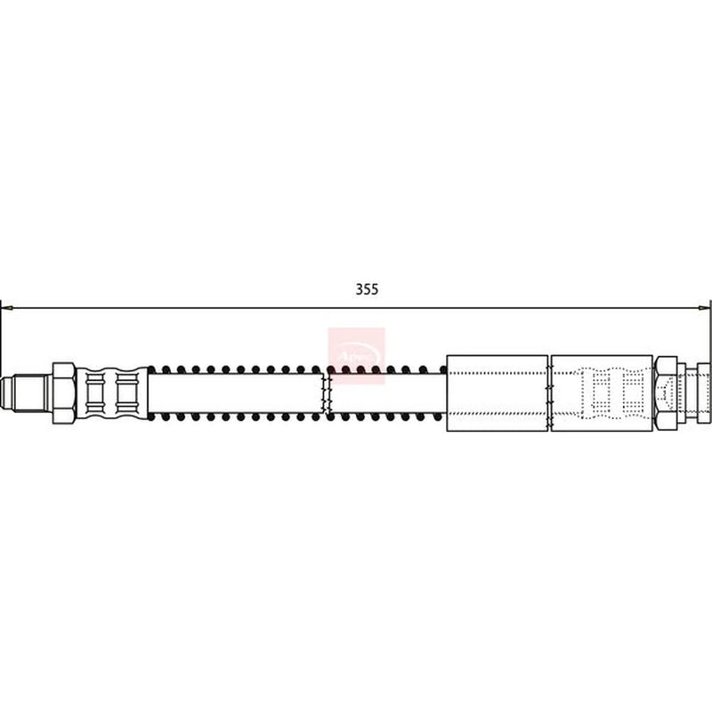 Apec Brake Hydraulic Hose Line Front HOS3230
