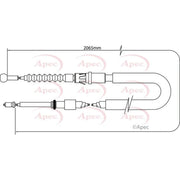 Apec Handbrake Cable Right Rear CAB1047