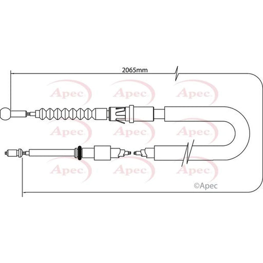 Apec Handbrake Cable Right Rear CAB1047