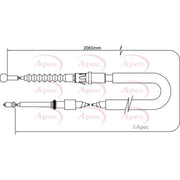 Apec Handbrake Cable Right Rear CAB1047