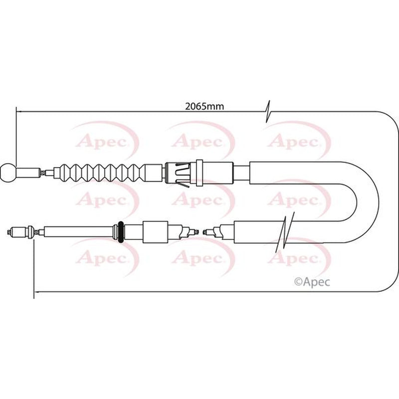 Apec Handbrake Cable Right Rear CAB1047