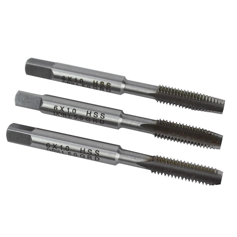 Faithfull HSS Straight Flute Tap Set M6 x 1.0, 3 Piece - FAIHSSTM6