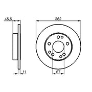 Bosch 2 x Solid Front Brake Discs 0 986 478 114