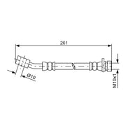 Bosch Brake Hydraulic Hose Line outer 1 987 481 621