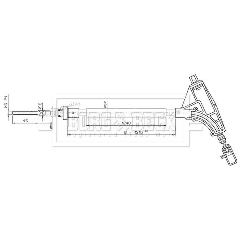 Borg & Beck Handbrake Cable Front BKB2635
