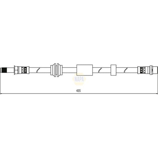 NAPA Brake Hydraulic Hose Line Front NBH1257