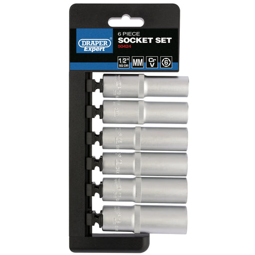 Draper Expert Deep Socket Set, 1/2" Sq. Dr. (6 Piece)