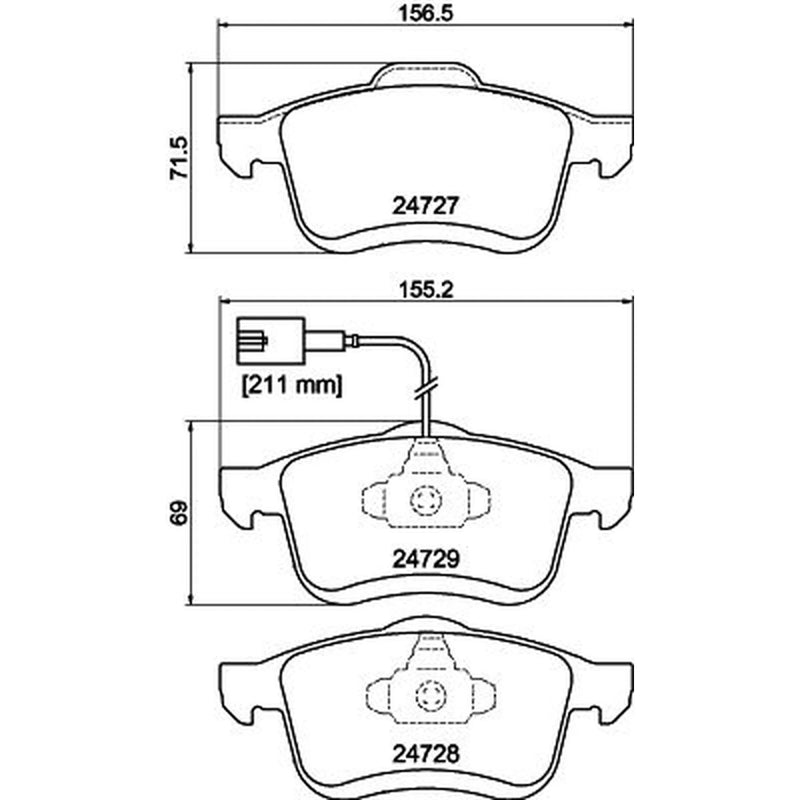 Mintex Front Brake Pad Set MDB3001
