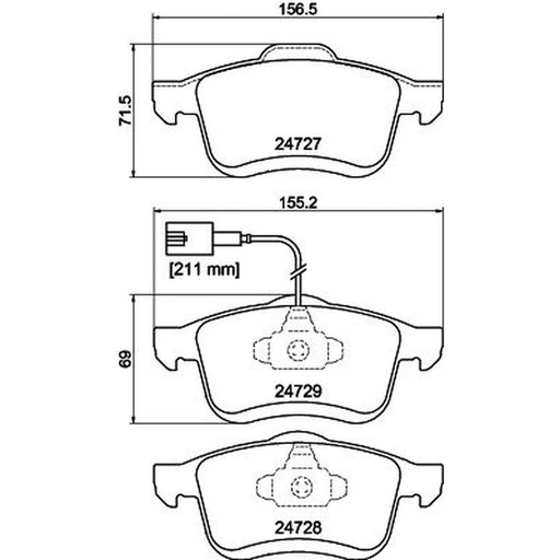 Mintex Front Brake Pad Set MDB3001