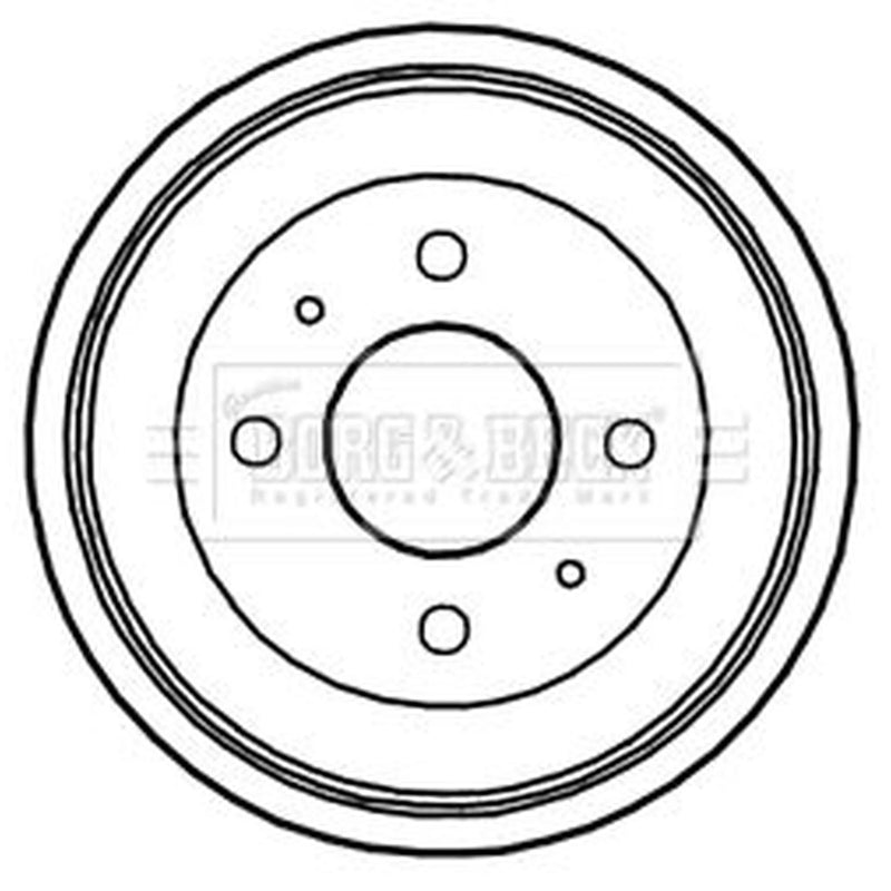 Borg & Beck Brake Drum Assembly Rear BBR7244