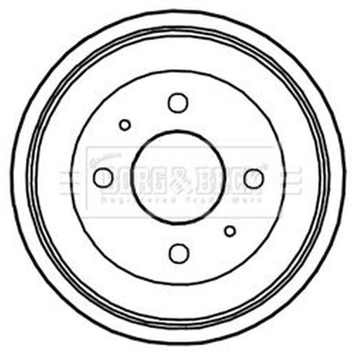Borg & Beck Brake Drum Assembly Rear BBR7244