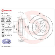 Brembo 2 x Solid Rear Brake Discs 08.R101.11