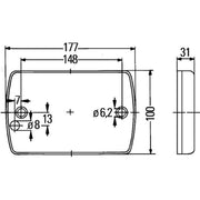 Hella Tail Light / Lamp LED Right 2SB 980 606-701