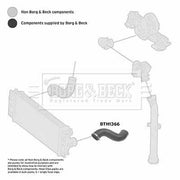 Borg & Beck Intercooler Turbo Charge Air Hose BTH1366