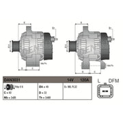 Denso Car Alternator 12V DAN3031