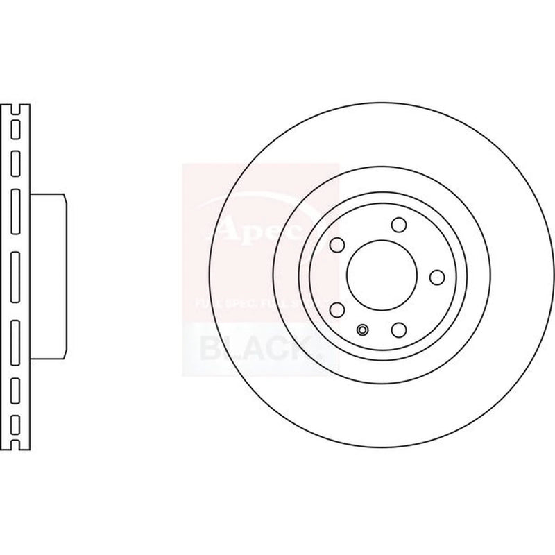 Apec 2 x Perforated/Vented Front Brake Discs DSK2541B