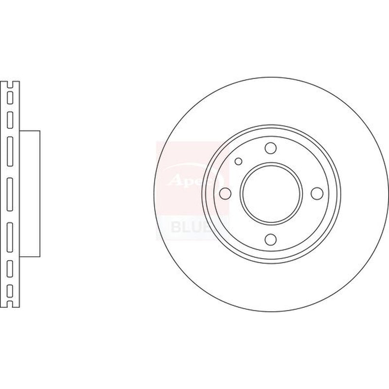 Apec 2 x Vented Front Brake Discs SDK6947