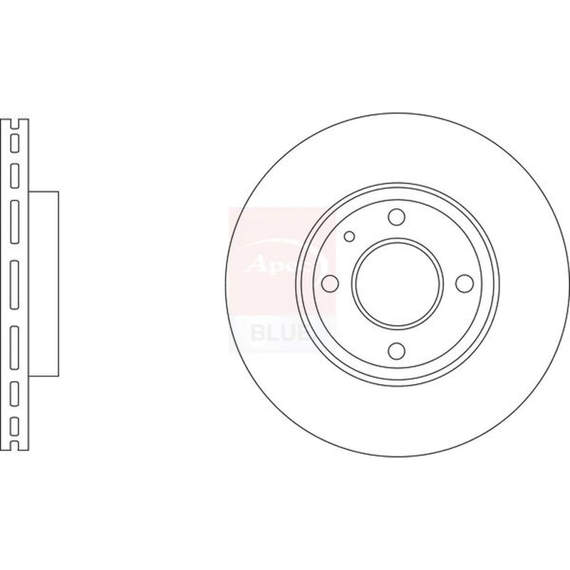 Apec 2 x Vented Front Brake Discs SDK6947