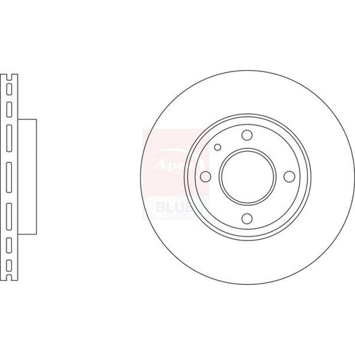 Apec 2 x Vented Front Brake Discs SDK6947