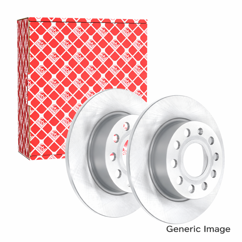 Febi 2 x Brake Disc Set Solid Front