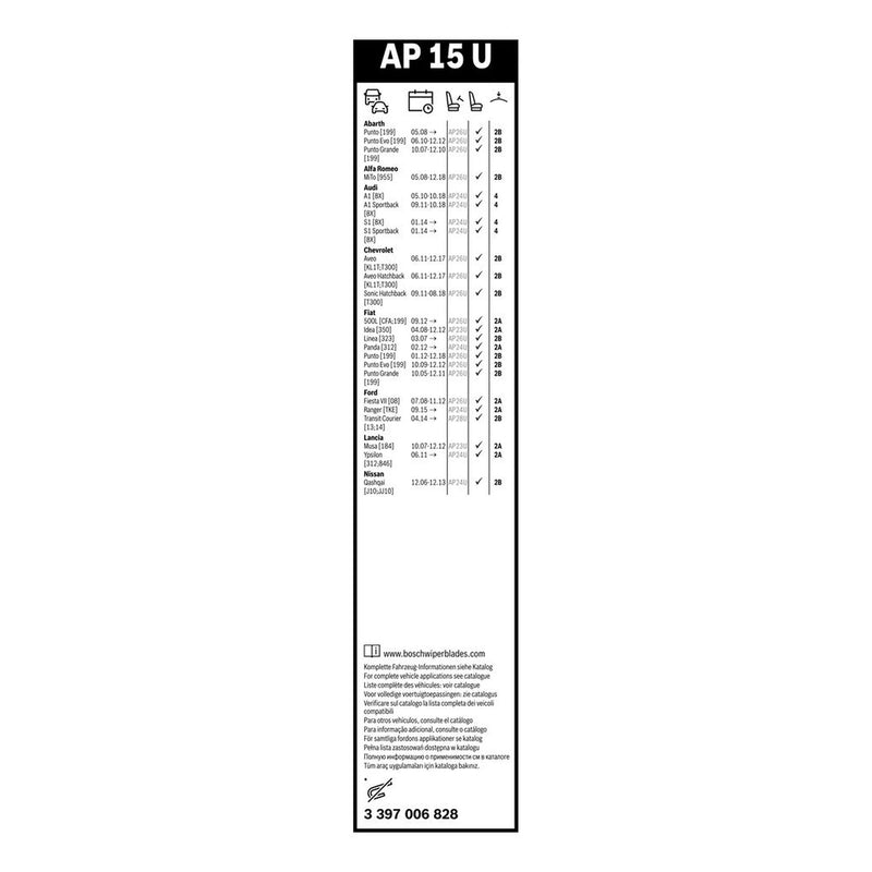 Bosch Aerotwin Wiper Blade 380mm — AP15U