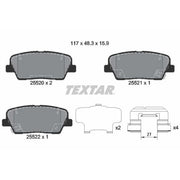 Textar Rear Brake Pad Set 2552008