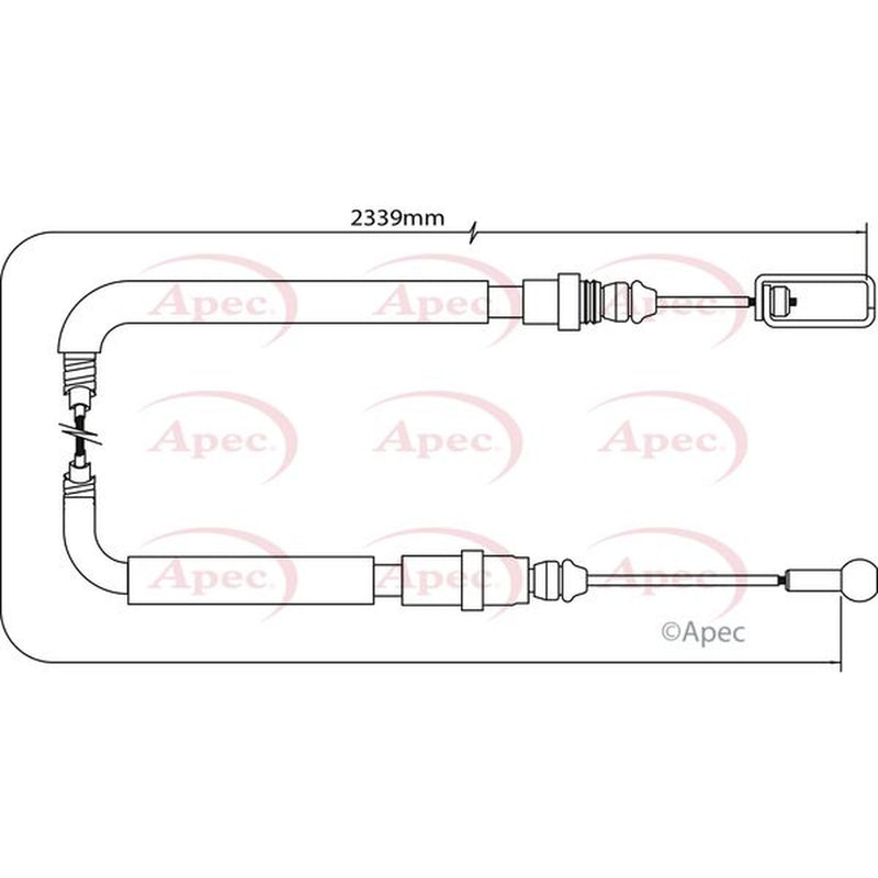Apec Handbrake Cable Left Rear CAB1056