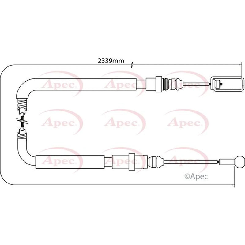 Apec Handbrake Cable Left Rear CAB1056