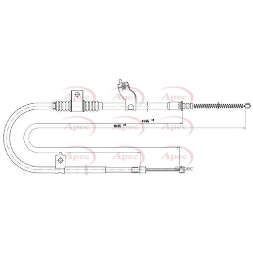 Apec Handbrake Cable Right Rear CAB1780