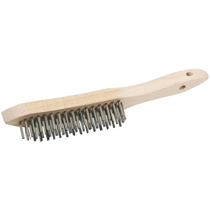 Draper Stainless Steel 4 Row Wire Scratch Brush 310mm