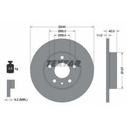 Textar 2 x Solid Rear Brake Discs 92083303