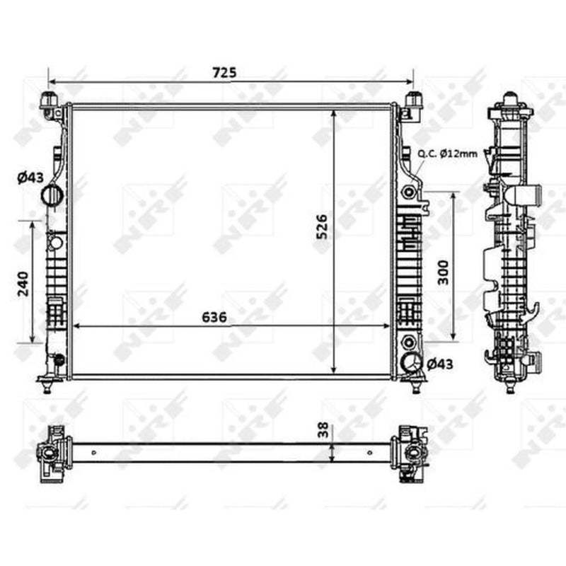 NRF Engine Radiator 53937