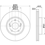 Mintex 2 x Front Brake Discs MDC1953