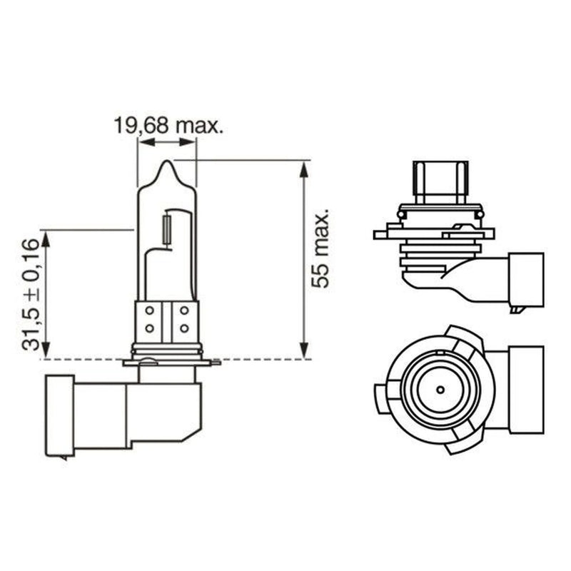 Bosch Car Light Bulb HB4 12V 51W 1 987 302 155