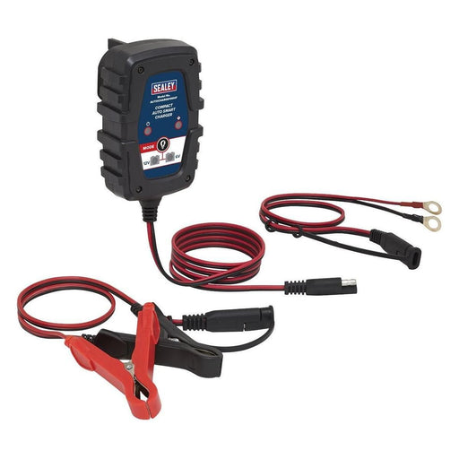 Sealey Compact Smart Trickle Charger & Maintainer 1A 6/12V AUTOCHARGE100HF Sealey  - Town Parts