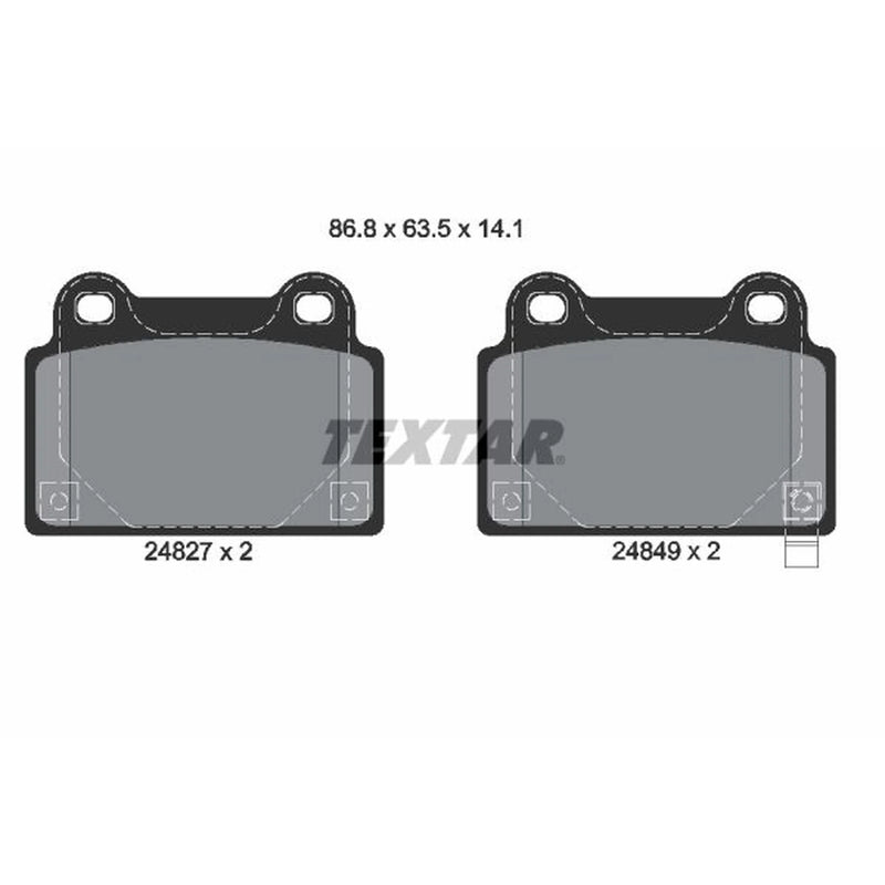 Textar Rear Brake Pad Set 2482701