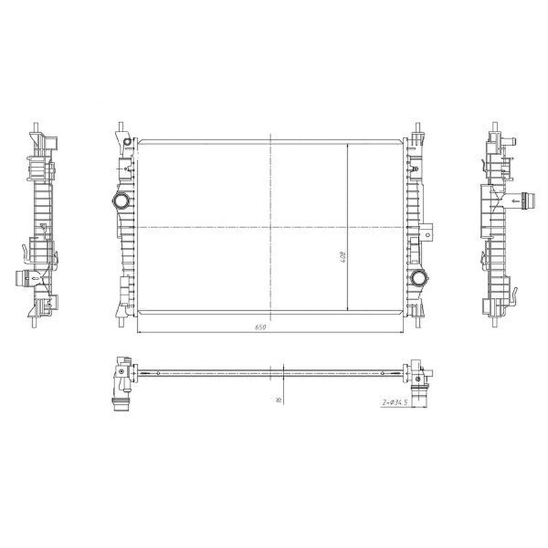 NRF Engine Radiator Rear 59302