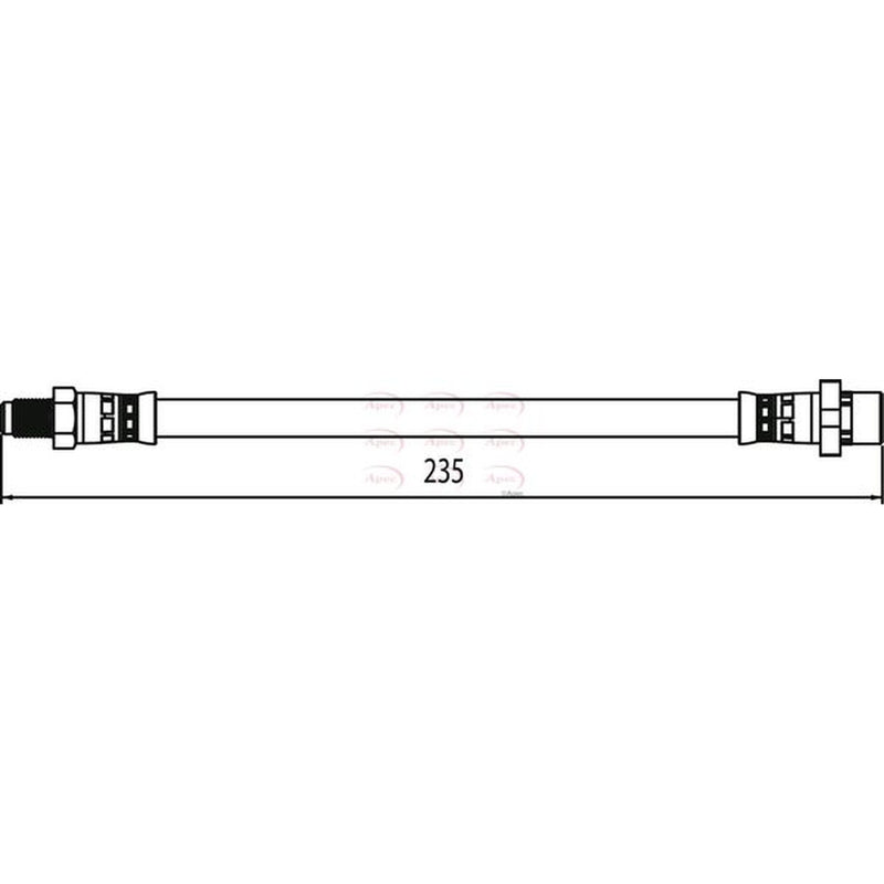 Apec Brake Hydraulic Hose Line Rear HOS3963
