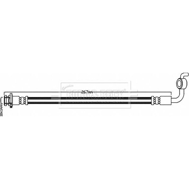 Borg & Beck Brake Hydraulic Hose Line Rear Left BBH8348