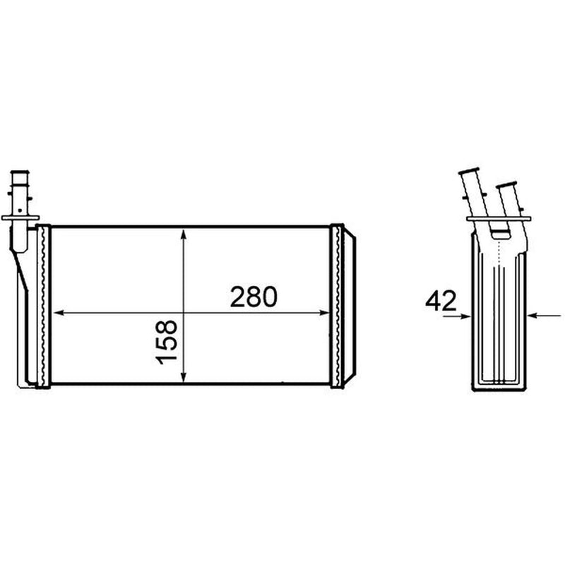 Mahle Heater Matrix Core Heat Exchanger AH 63 000S